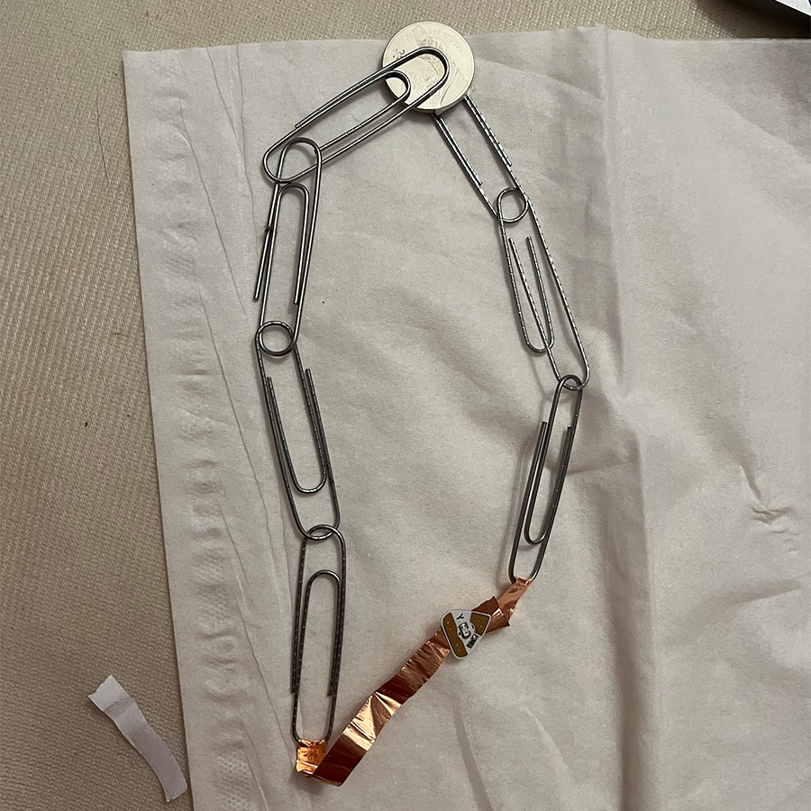 I tried to make something like a necklace. It didn't work which I found surprising