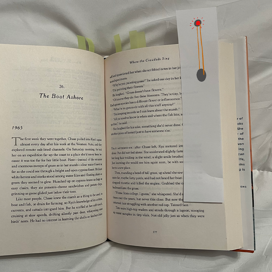 Incorporating a light onto a bookmark