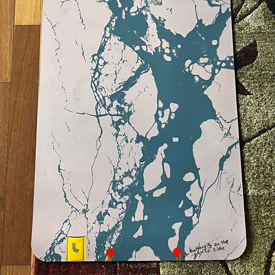 Added a light to a yoga mat so it lights up when it's unrolled