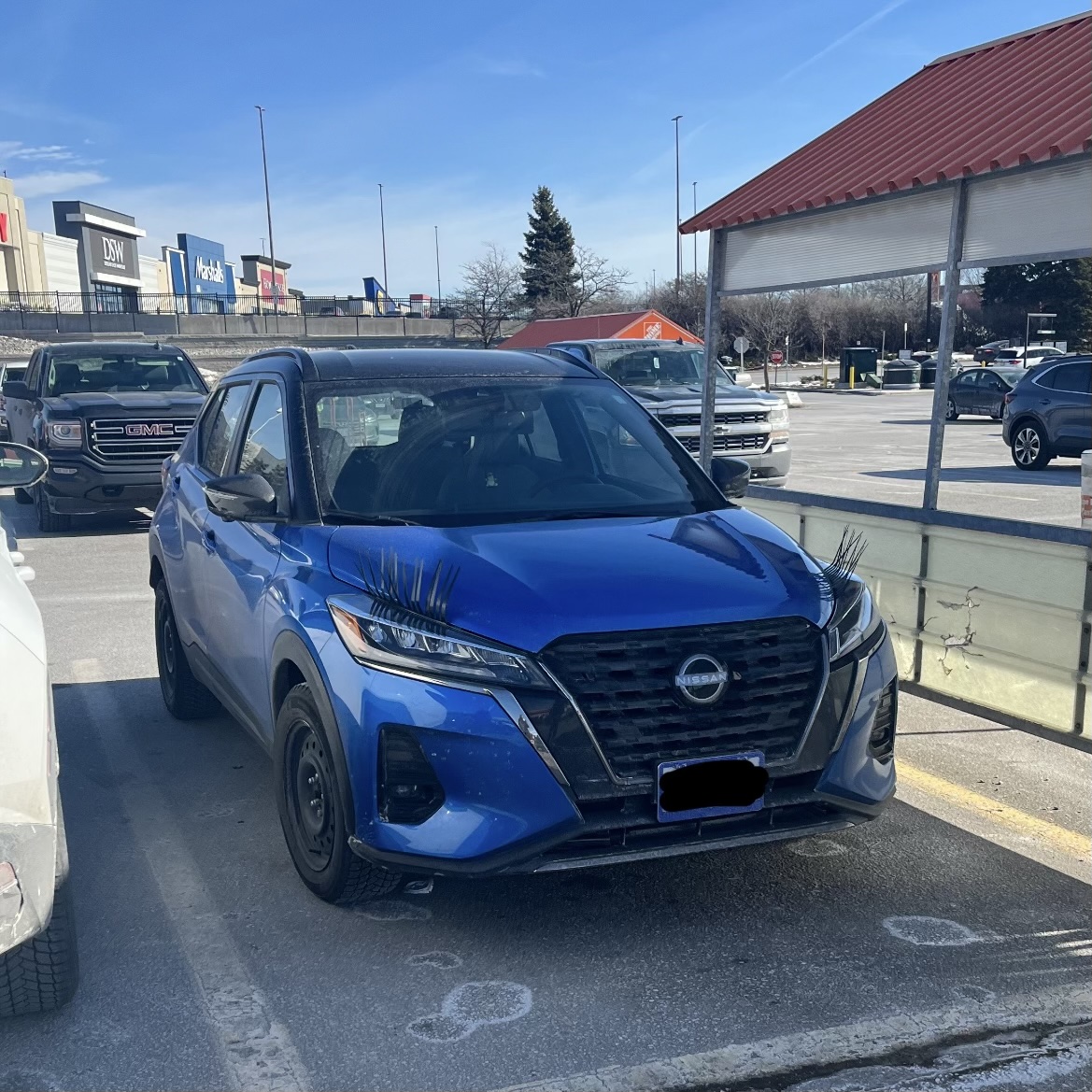 The sound of a car honk