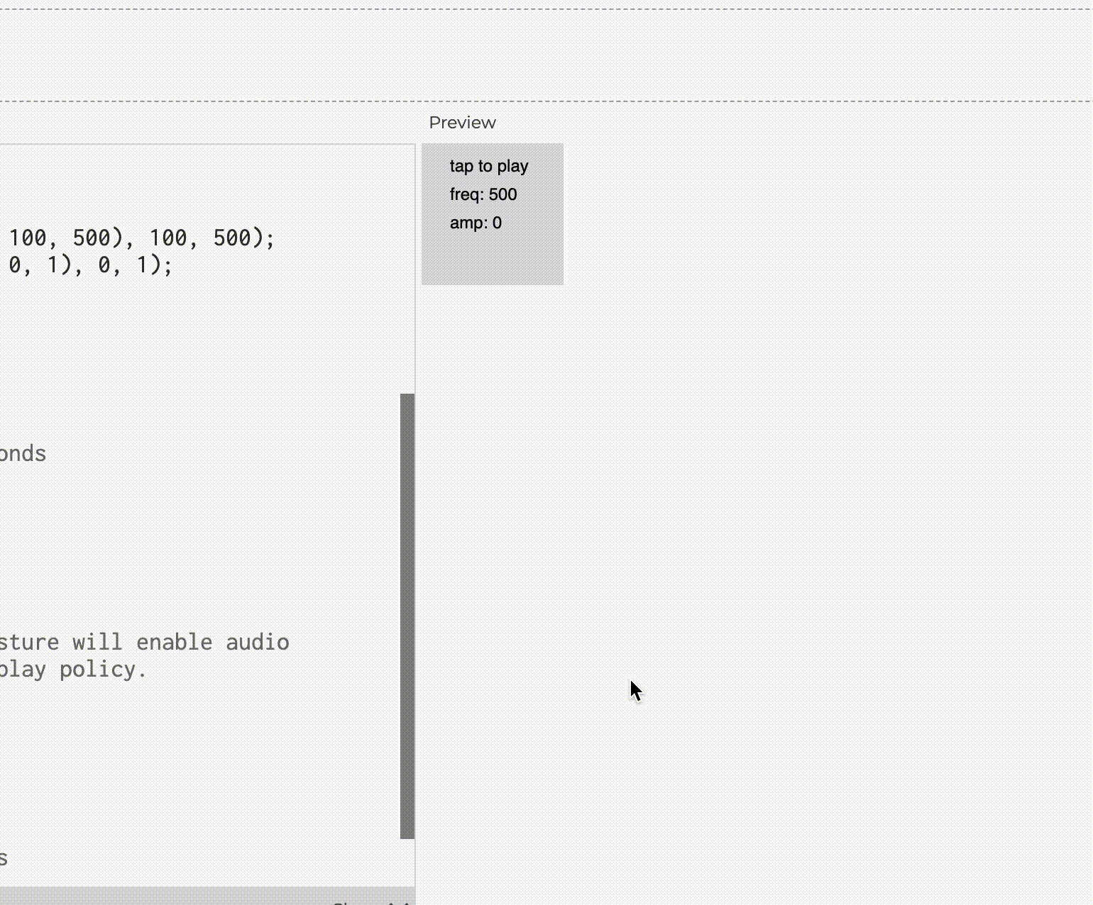 My first P5 sketch. Moving the mouse changes the amplitude and frequency.