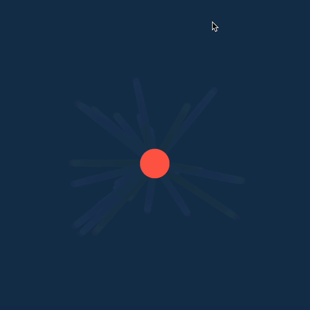 The circles change sizes when they're clicked