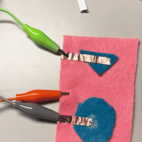 This is the wiring behind the remote to show how it is connected to the MakeyMakey.